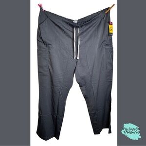 WonderWink PRO Scrub Pants 3XL Pewter Gray Pull On Cargo NWT